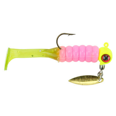 Mr. Crappie Sausage Head Spin Jig Pre-Rigged with Slabalicious Electric Chicken 1