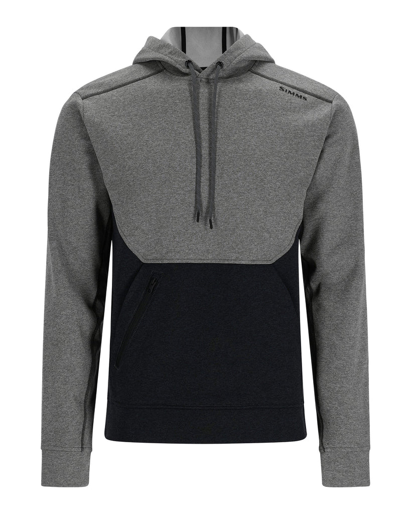 Simms M's CX Hoody with Tackle Addict Logo Steel Heather/Black Heather
