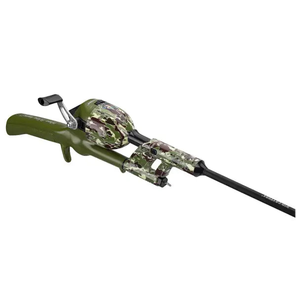 anti tangle fishing reel for kids Kid Casters No-Tangle Spincast Combo, Green Camo