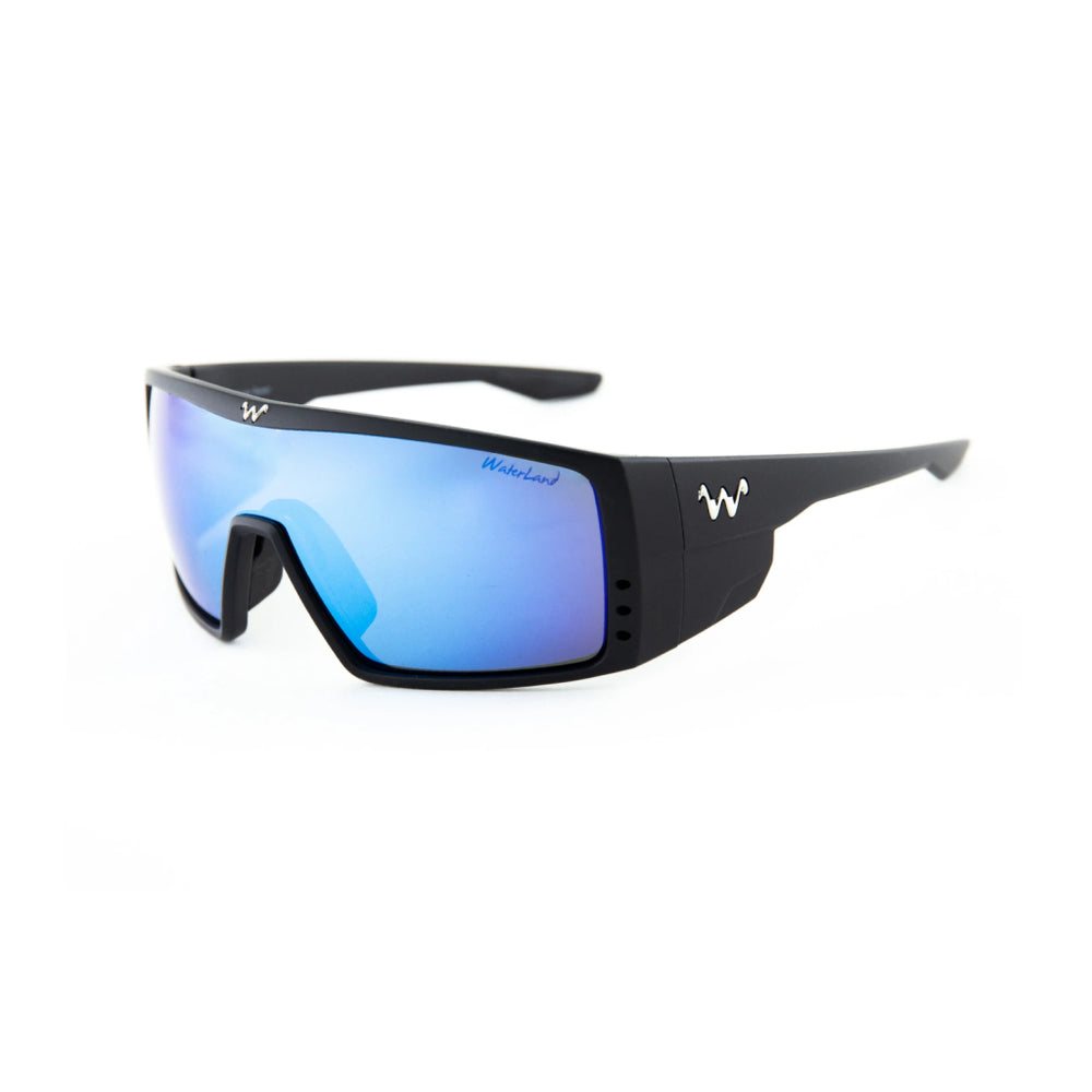 Waterland Men's Sunglass - BedFisher Matte Black - Blue Honey Mirrow Poly