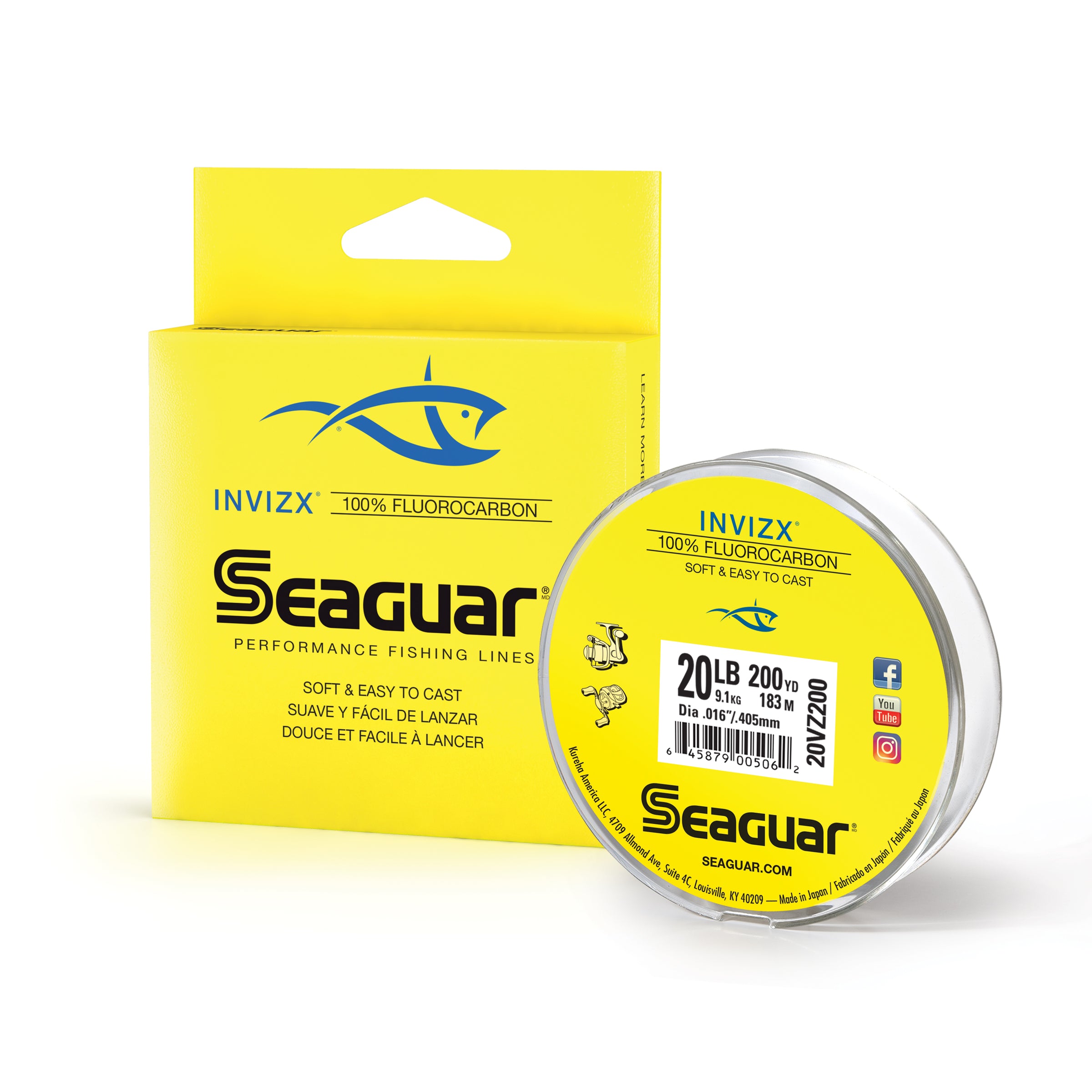 Seaguar InvizX Fluorocarbon Line 200 20lb