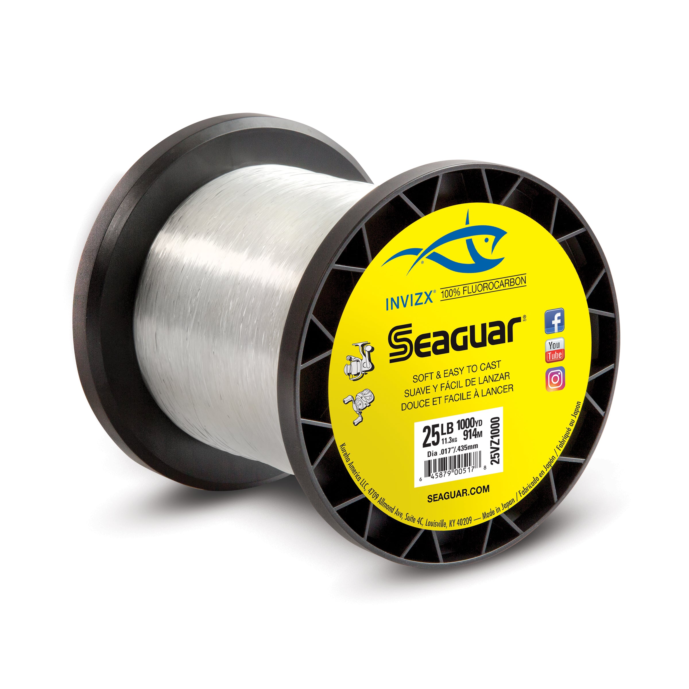Seaguar InvizX Fluorocarbon Line 1000 25lb