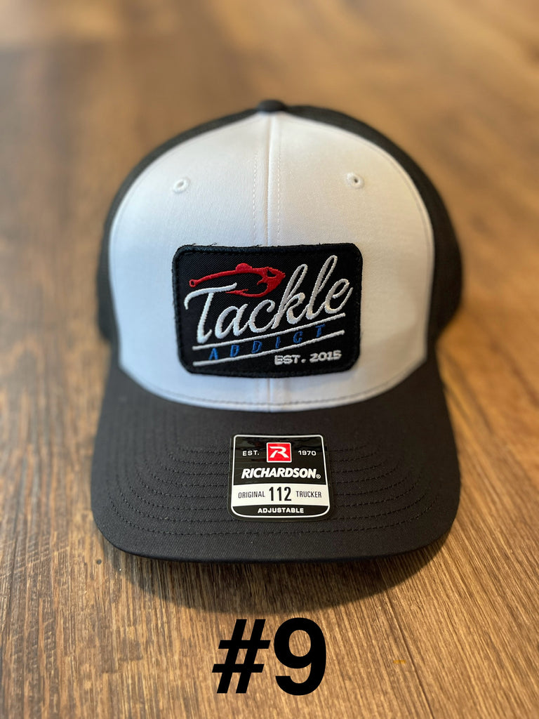 Tackle Addict Richardson 112 Patch Hats #9 - White Black w Script Logo