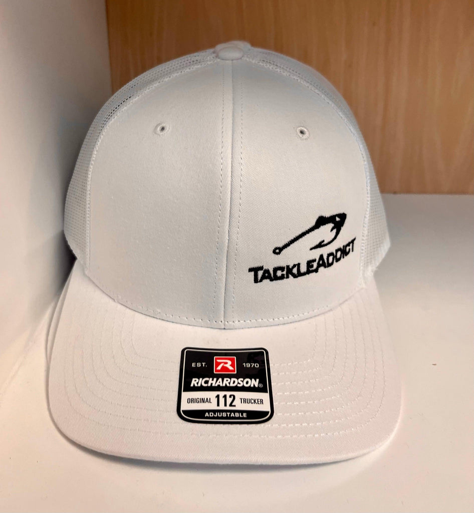 Tackle Addict Hats R112 All White w/ Black LP Logo