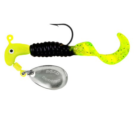 Road Runner Curly Tails Black/Chartreuse / 1/16oz