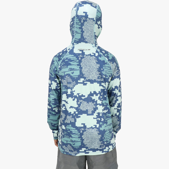 Aftco Youth Tactical Camo Hooded LS Performance Shirt