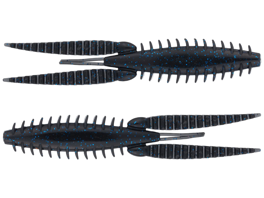 G-Ratt Baits Dixie Flip Craw Trailers 8pk BLACK N' BLUE FLAKE