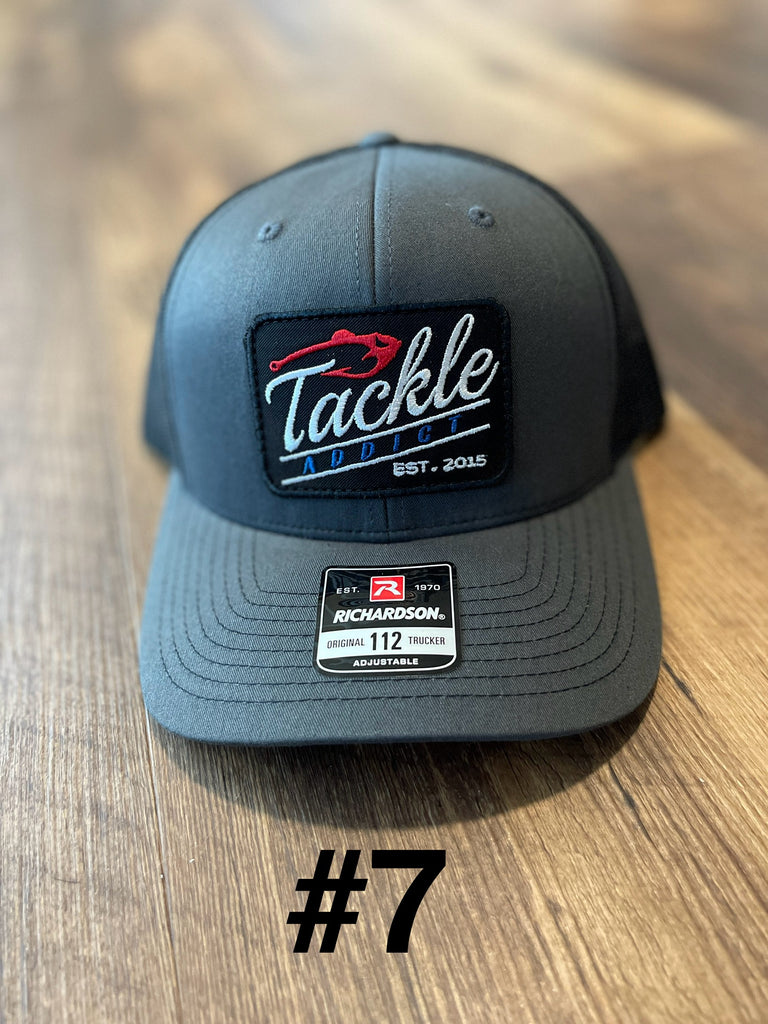 Tackle Addict Richardson 112 Patch Hats #7 - Dark Gray Blk w Script Logo
