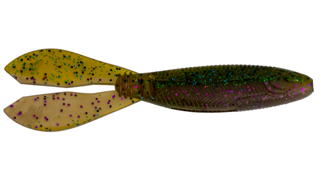 G-Ratt Baits Mixer Jig Trailers 5pk GREEN N' PURPLE