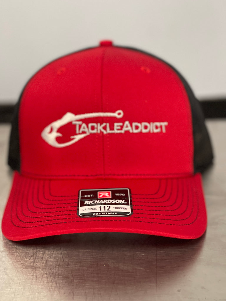 Tackle Addict Hats Red & Black R112