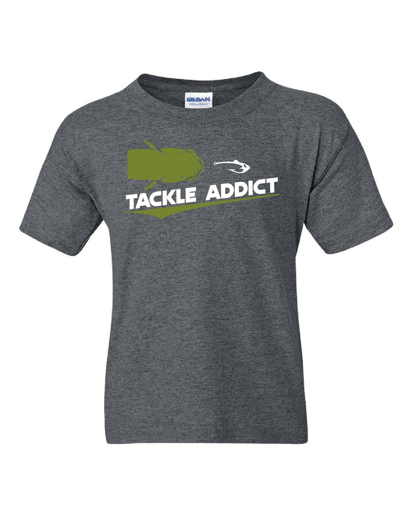 Tackle Addict Fish T-Shirt, Heather Metal / Medium