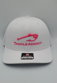 Tackle Addict 3D Embroidered Logo Hats Pink