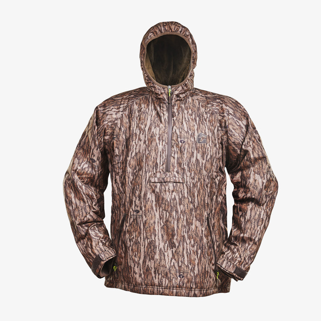 Gator Waders Waterproof 1/2 Zip Bog Hoodie Mossy Oak Bottomland