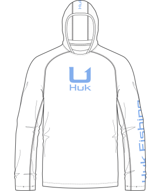 HUK Icon Hoodie White