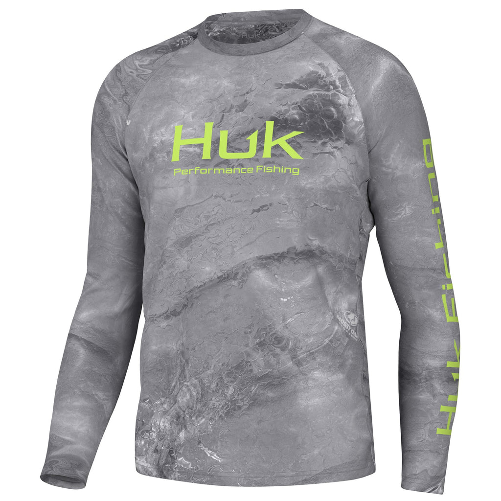 Huk Mossy Oak Pursuit Crew Silver Sky