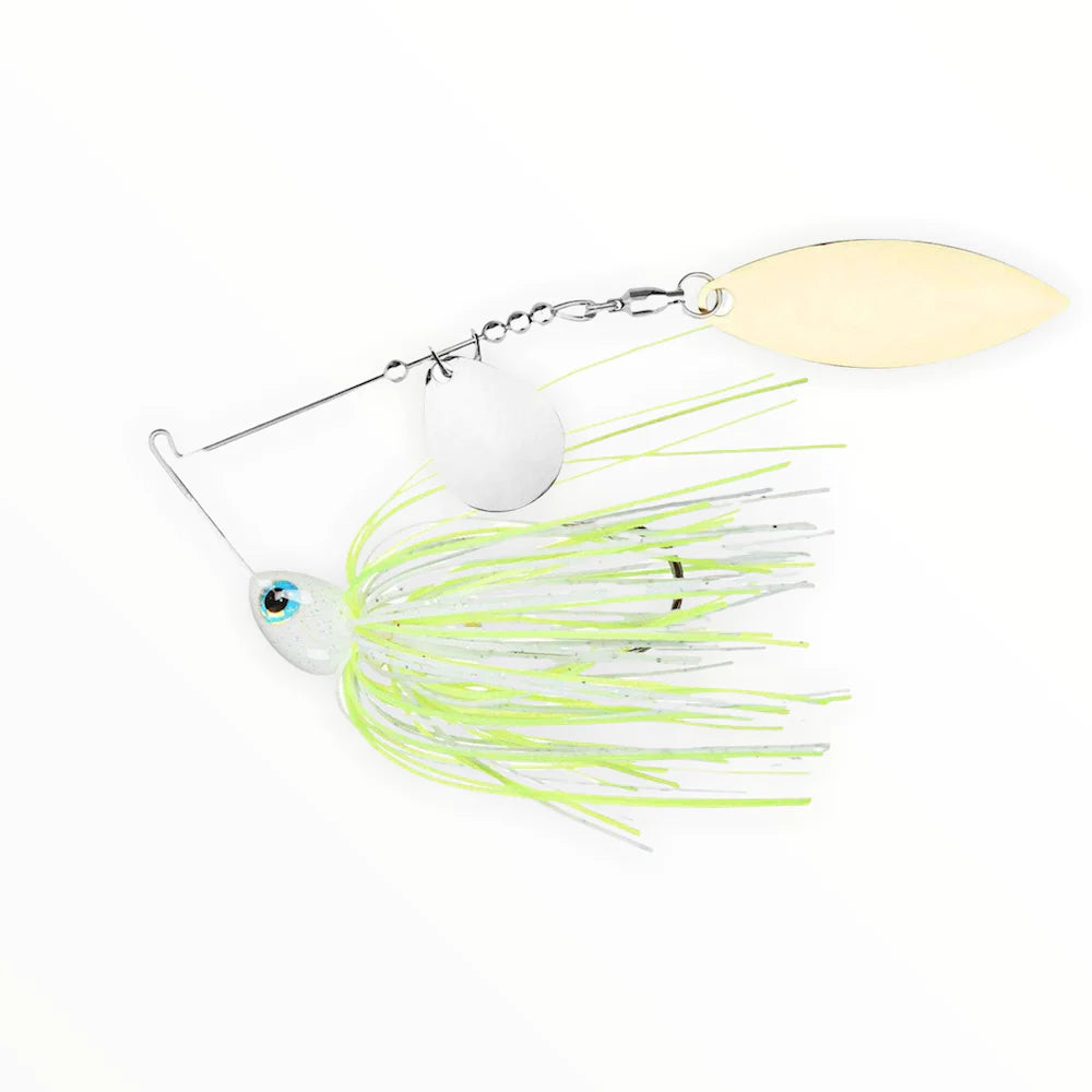 Santone Lures Got Five - Colorado Willow Nickel Gold Chartreuse & White