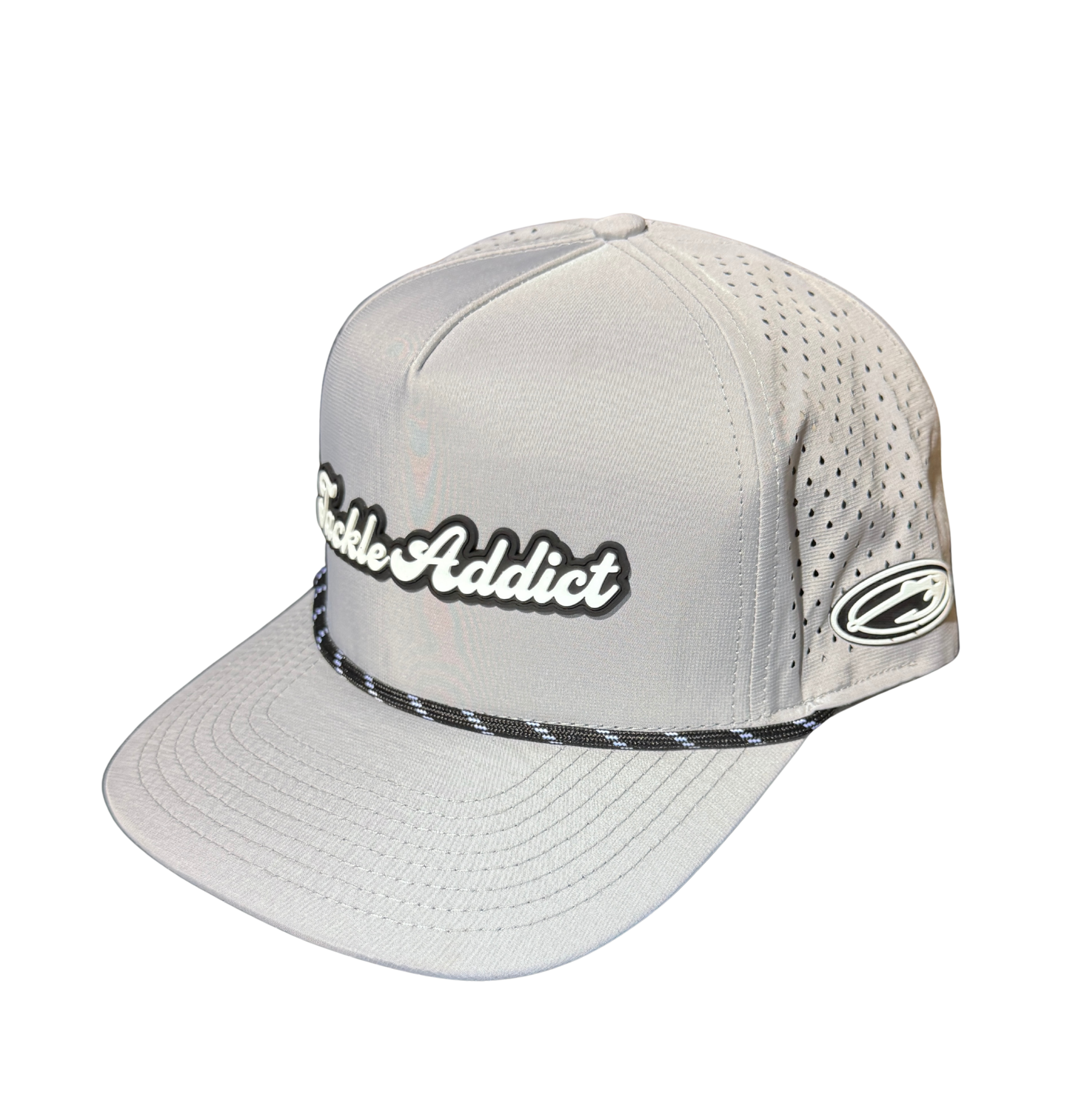 Tackle Addict Hat Grey Blk rope hat w Tackle Addict