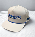 Tackle Addict Hat White Blue Rope w Tackle Addict
