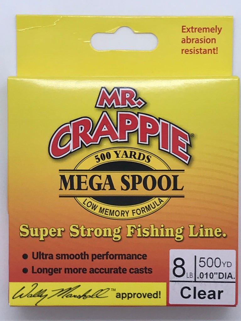 MR. CRAPPIE Mega spool clear 8 lbs 500 Yds