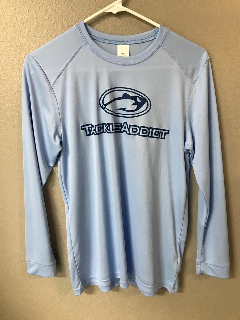 Tackle Addict Youth Performance Shirts long sleeve YL Light Blue