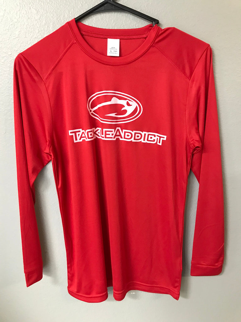 Tackle Addict Youth Performance Shirts long sleeve YL Red