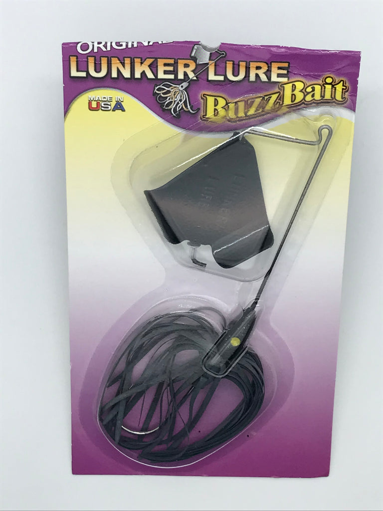 Lunker Lure Original Buzzbait 3/8 oz Black/Silver Blade