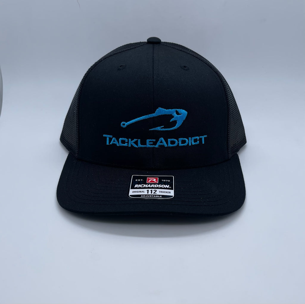 Tackle Addict Hats Black Black Blue Logo R112