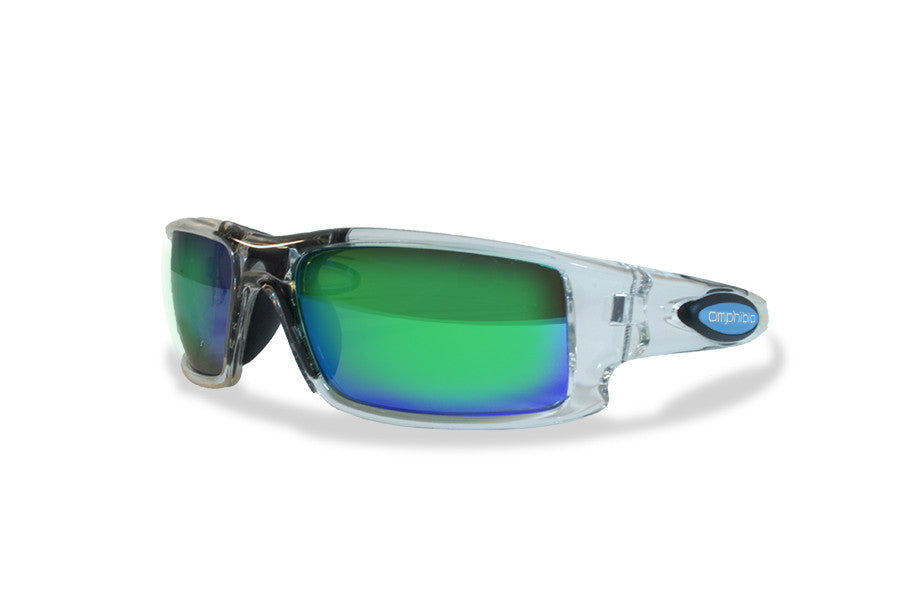 Amphibia Depthcharge Sunglasses Liquid Blue Storm (Grey Base Blue & Green Mirror)
