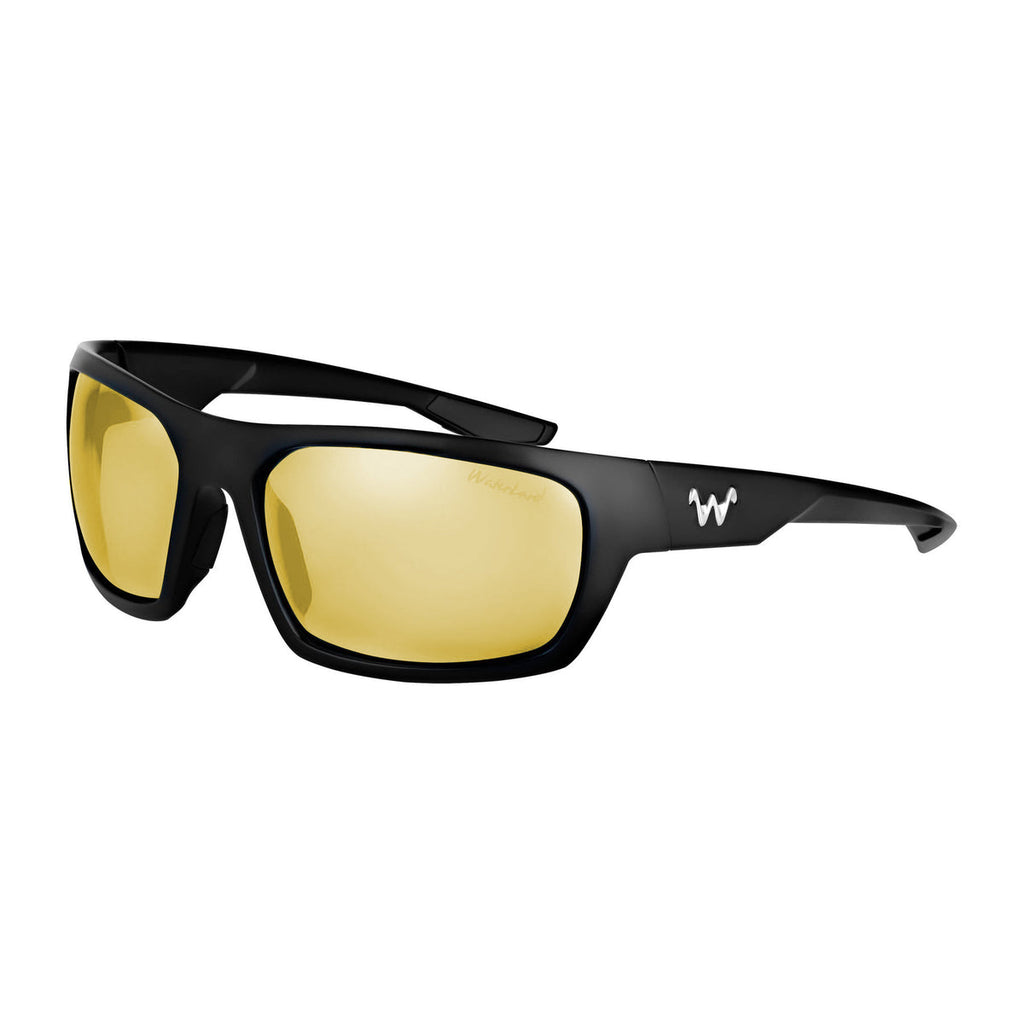 Waterland Men's Sunglass - Milliken Black Frame - Gold Light Glass