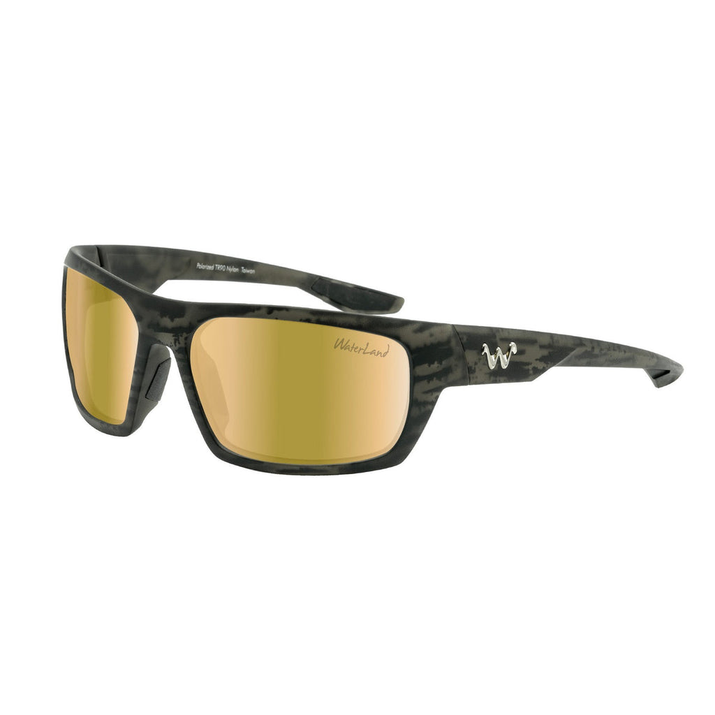 Waterland Men's Sunglass - Milliken Waterwood Frame - Gold Light Glass