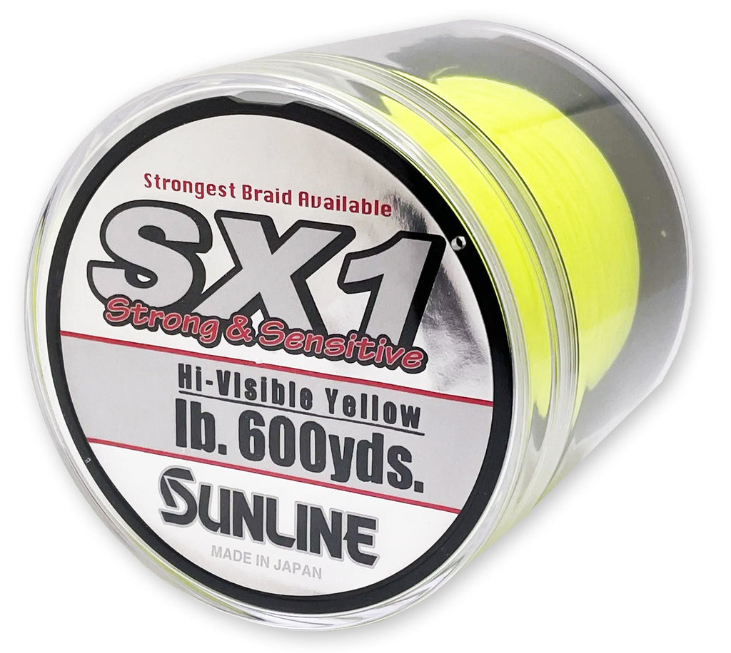 Sunline SX1 Braided Line Hi-Vis Yellow- 600yd