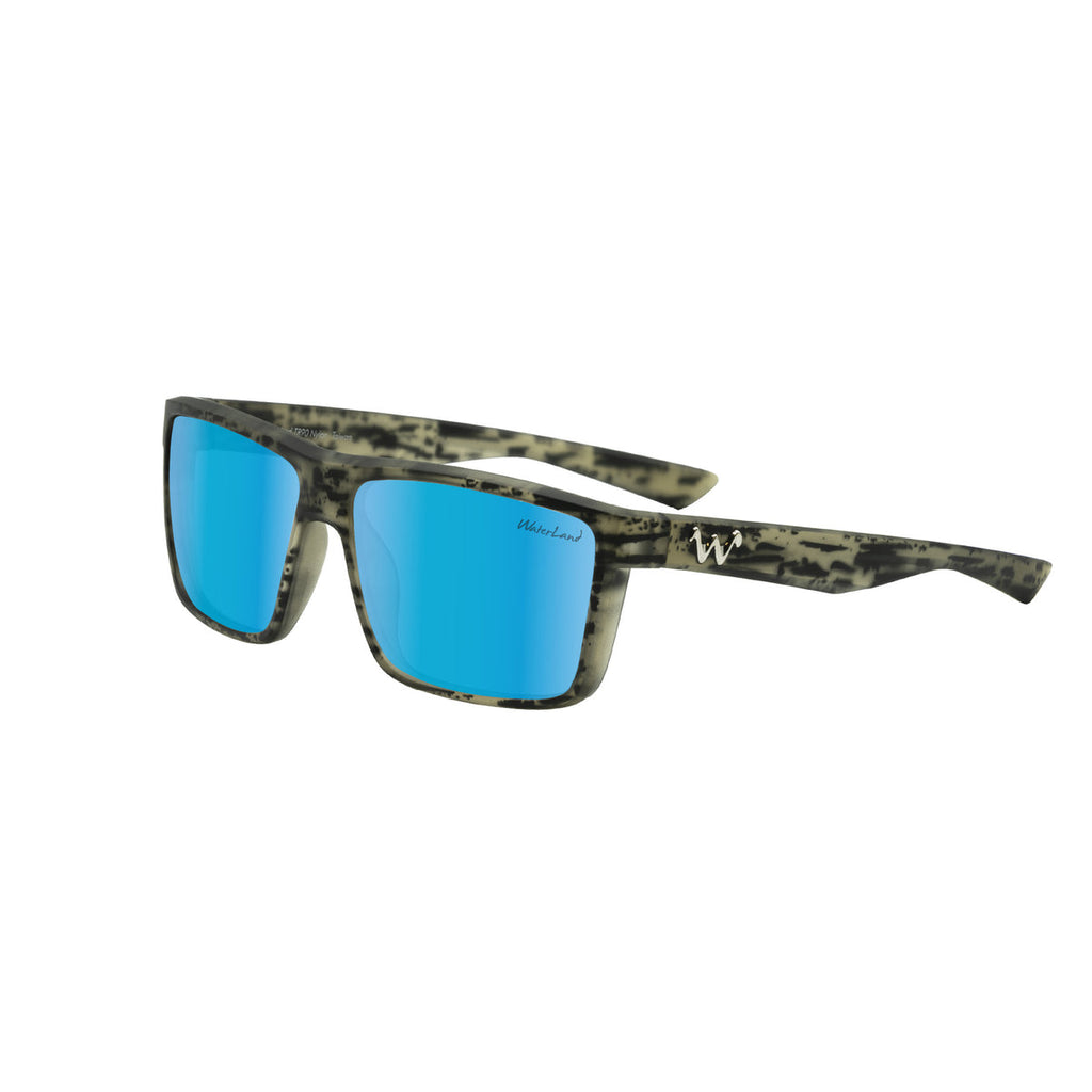 Waterland Men's Sunglass - Slaunch Blackwater Frame - Blue Mirror Poly