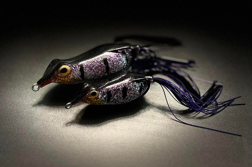 Copper Red Baits Tsunami Frog Purple Shad