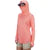 Aftco Womens Yurei Air-O Mesh Hooded Performance Shirt Small Coral Heather