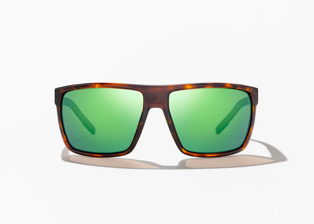 Bajio Toads Sunglasses Brown Tortoise Green Mirror Glass