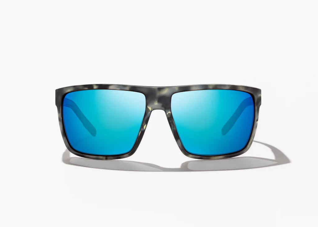 Bajio Toads Sunglasses Gray Camo Matte Blue Mirror Glass