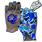Fish Monkey Pro Guide Gloves Old School Blue