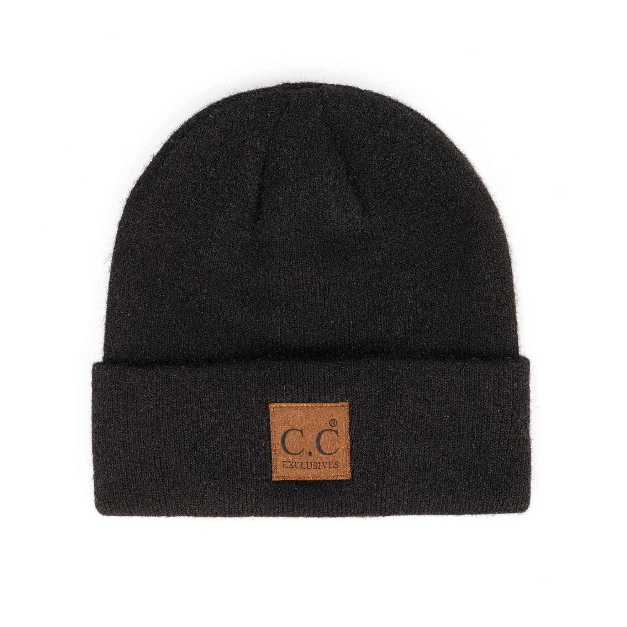 CC Beanie Heather Knit Basic ( HTM-9021 ) Heather Black