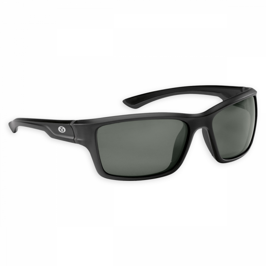 Flying Fisherman Polarized Sunglasses Cove Matte Black Smoke