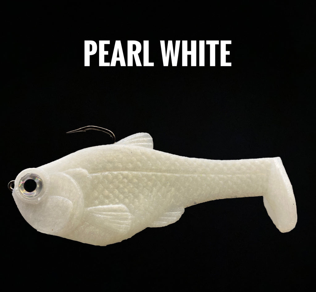 Bull Shad 4.5" Nacho Pearl White