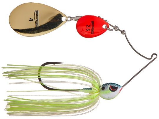 SPRO Thumper Colorado/Indiana Spinnerbait Chartreuse White Red