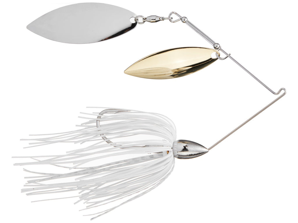 War Eagle Double Willow Spinnerbait Nickel Frame White Silver