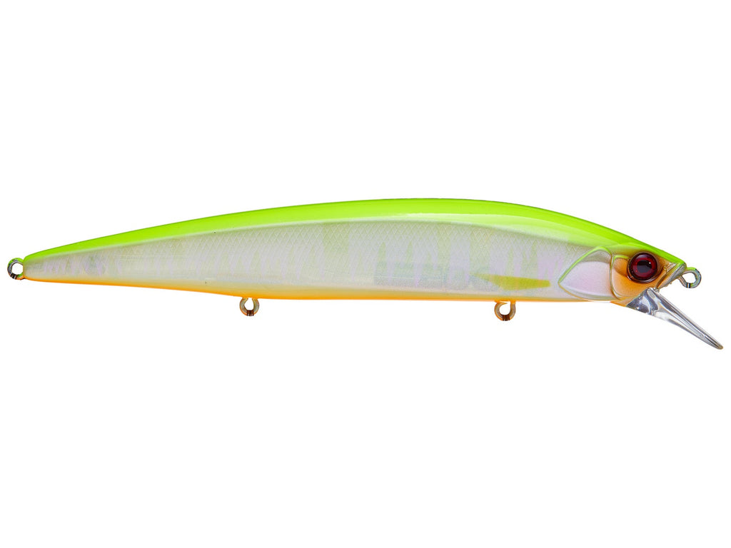 Jackall Rerange 110mm Jerkbait Chartreuse Back Pearl