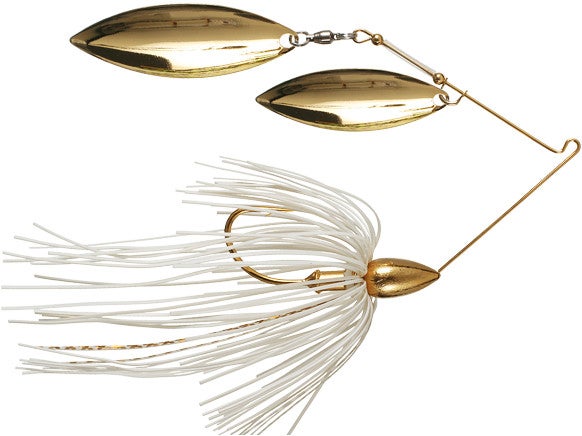 War Eagle Double Willow Spinnerbait Gold Frame White Gold - DBL Wil Gld Gld