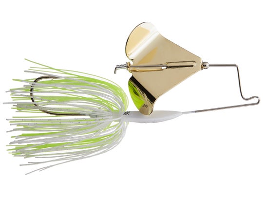 Buckeye Lures Buzzerk Single Bladed Buzzbait White Chart Gold Blade 1 8oz