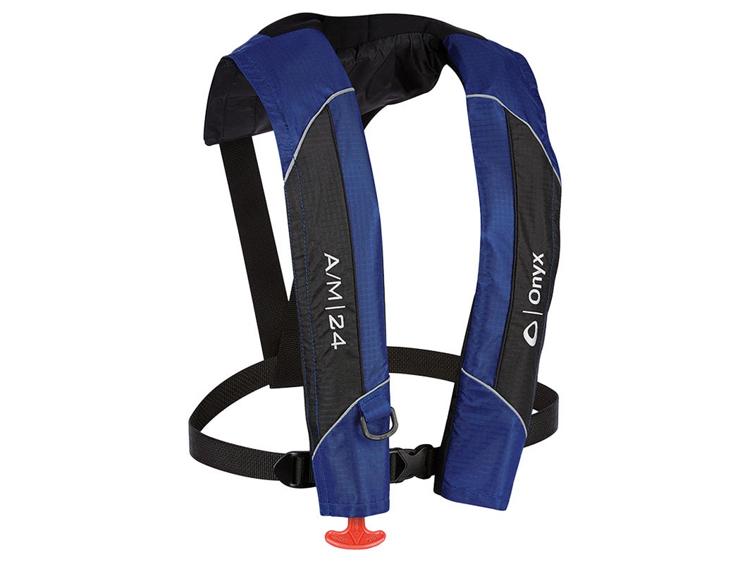 Onyx A/M-24 Inflatable Life Jacket, Auto/Manual Blue