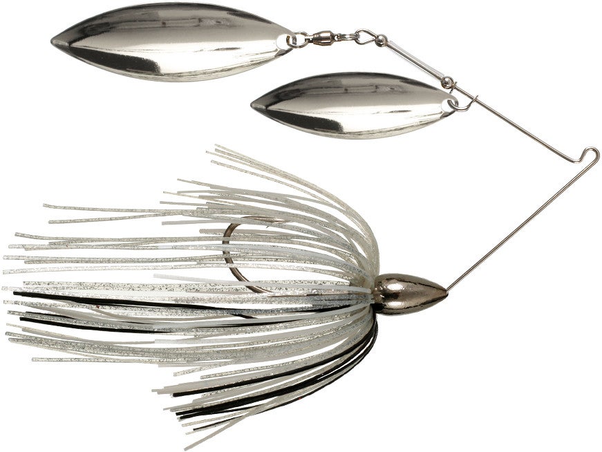 War Eagle Double Willow Spinnerbait Nickel Frame Silver Shiner