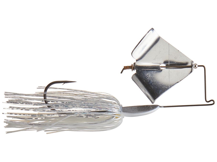 Picasso Rusty Squeaker Buzzbait White Hologram Nickel Blade