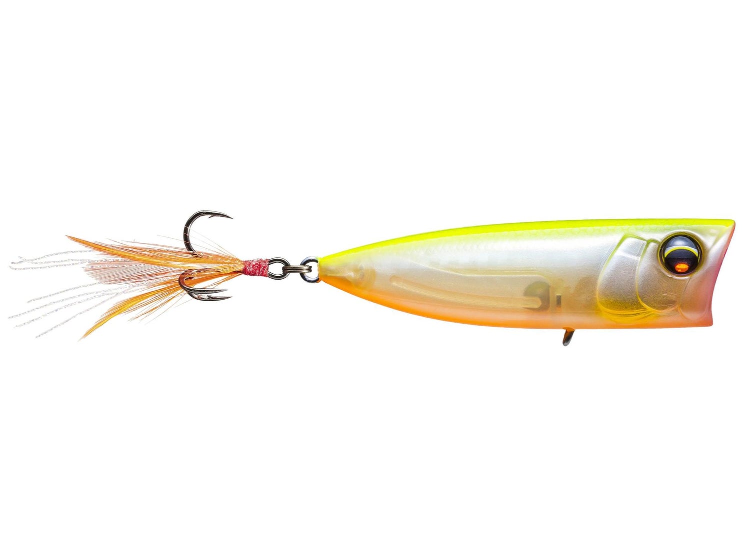 Yo-Zuri Pro Series Popper 70mm Ghost Pearl Chartreuse Back