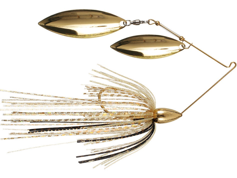 War Eagle Double Willow Spinnerbait Gold Frame Gold Shiner - DBL Wil Gld Gld